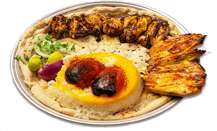 چلوجوجه کباب با استخوان